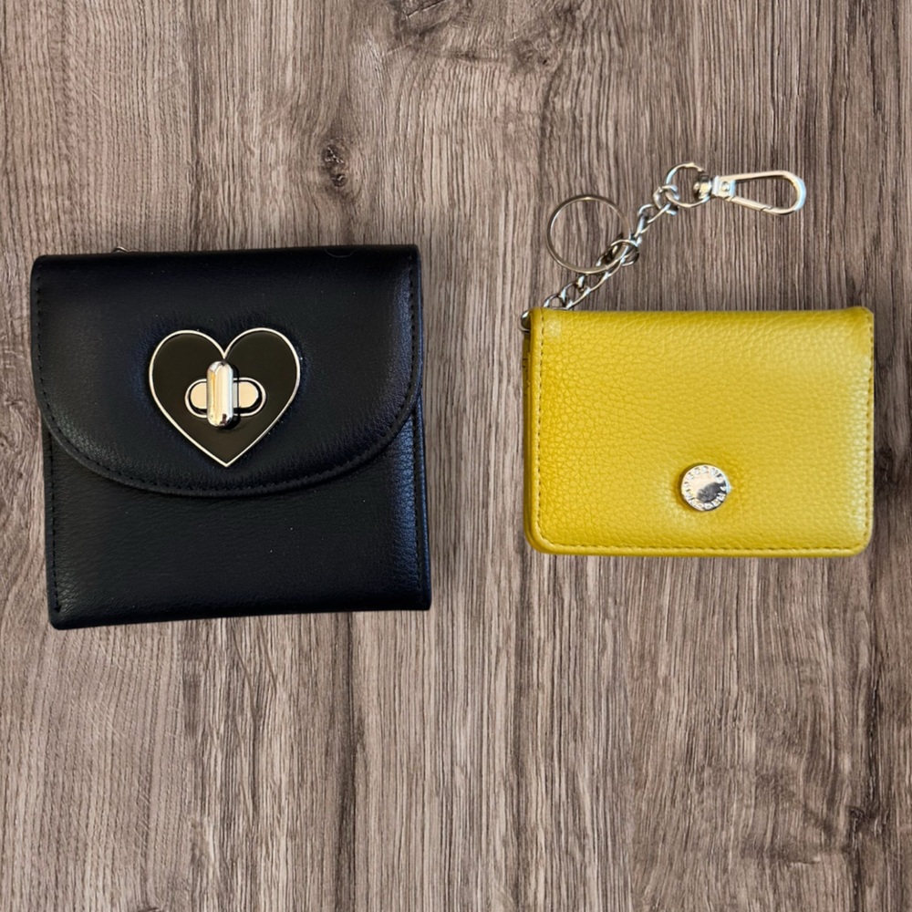 Steve Madden black wallet and Yellow card holder set of 2